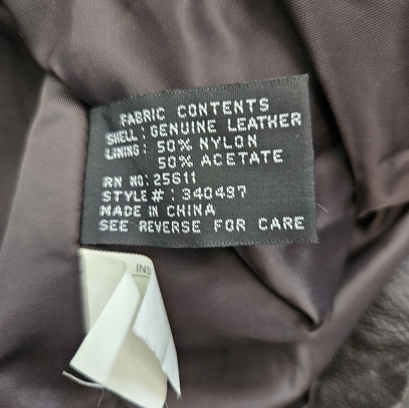 NWOT - Jones New York Leather 3 Button Brown Jacket - Size XL - Picture 9 of 10